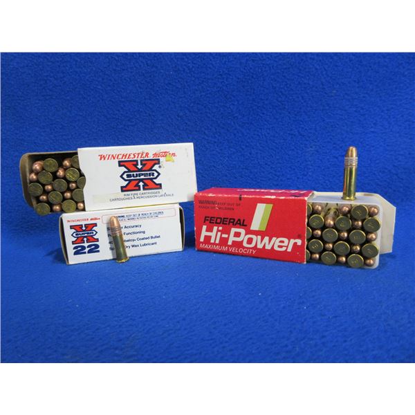 22 LR Winchester and Federal Cartridges - 3 Boxes of 50