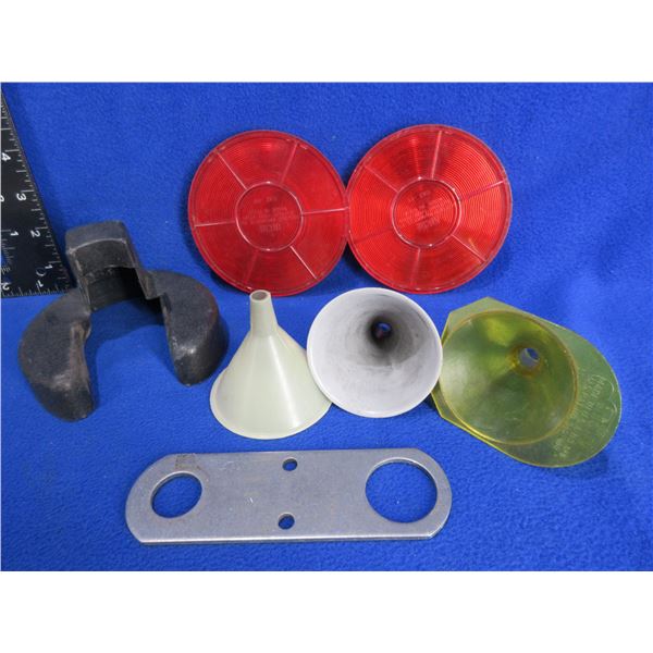 Lot of Misc. Reloading Tools - Funnels, Wrench, Primer Tray