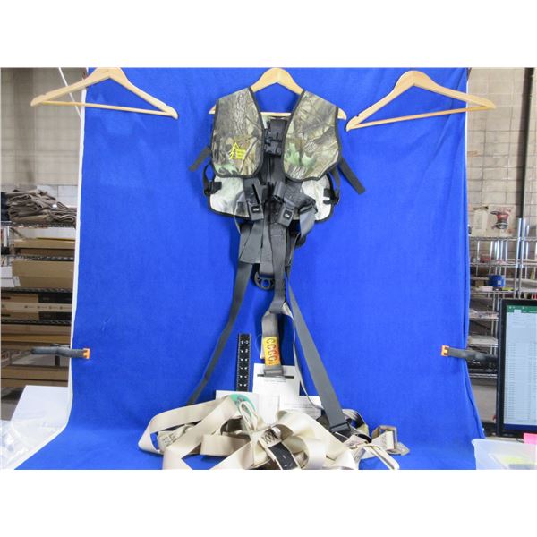 Lot of Misc. - 2 Treestand Harnesses, Instructions and DVDs
