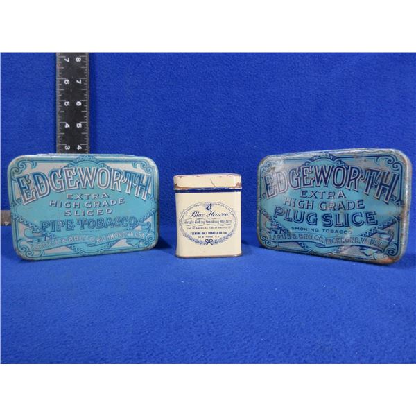 Collector Tins - 2 Edgeworth & 1 Blue Heaven Tobacco Tins