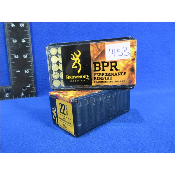 22LR 37gr BPR Fragmenting Bullet Browning Cartridges