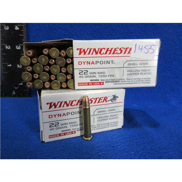 22 Win. Mag 45gr Dynapoint Winchester Cartridges