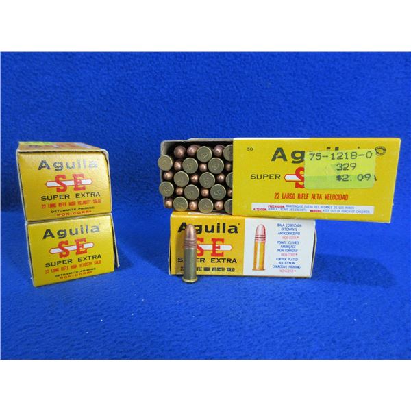 22 LR HV Solid Super Extra Aguila Cartridges