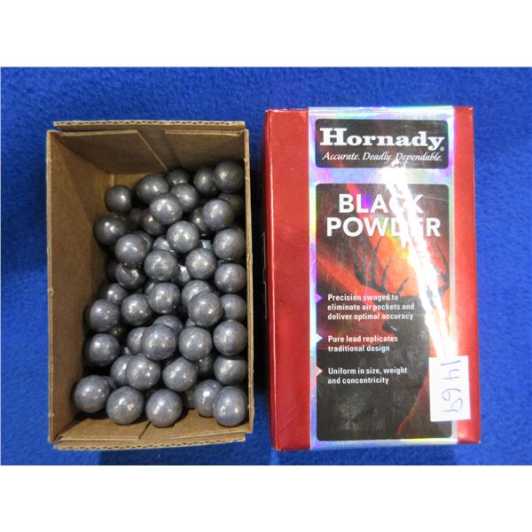 50 Cal. .490" Hornady Lead Round Balls for Muzzleloading