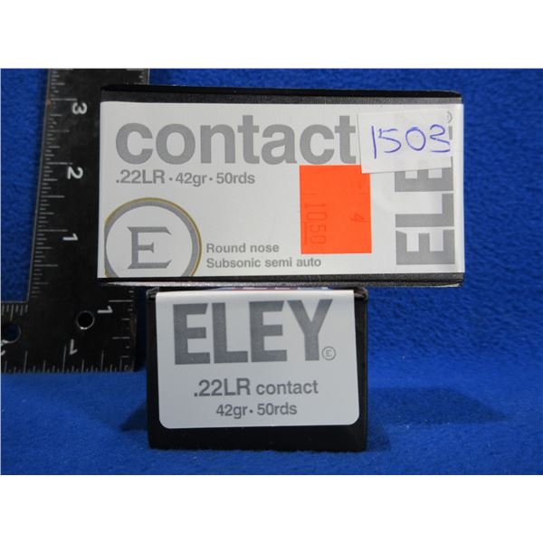 22 LR 42gr RN Subsonic Semi Auto Contact Eley Cartridges