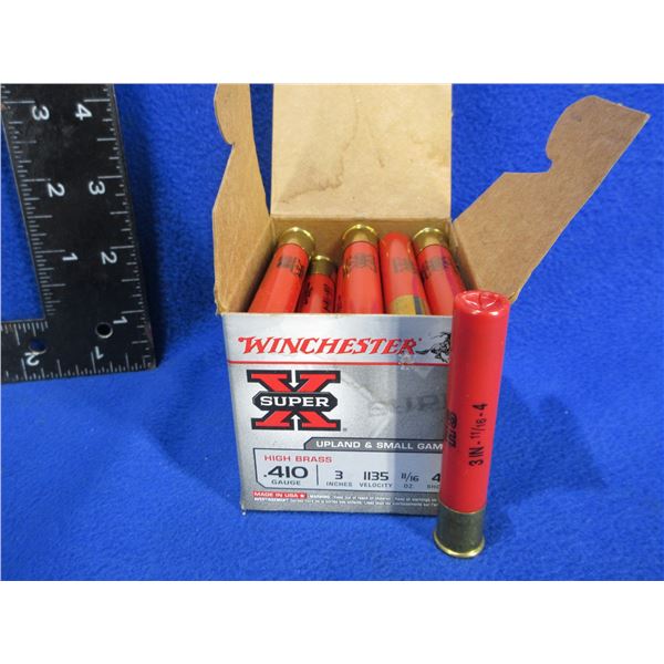 410 Ga. 3  4 Shot SuperX Winchester Shotshells - Box of 25