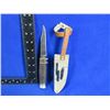 Image 2 : Fixed Blade Knife with Leather Sheath - 4" Blade
