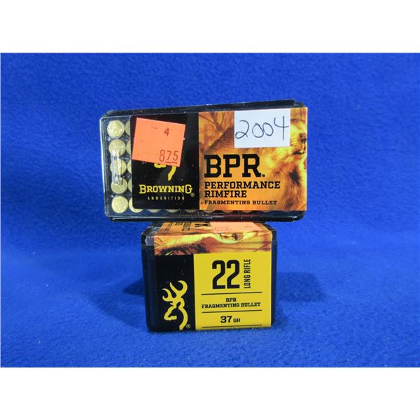 22LR 37gr BPR Fragmenting Bullet Browning Cartridges