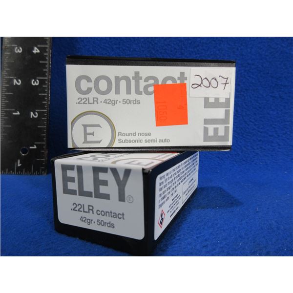 22 LR 42gr RN Subsonic Semi Auto Contact Eley Cartridges