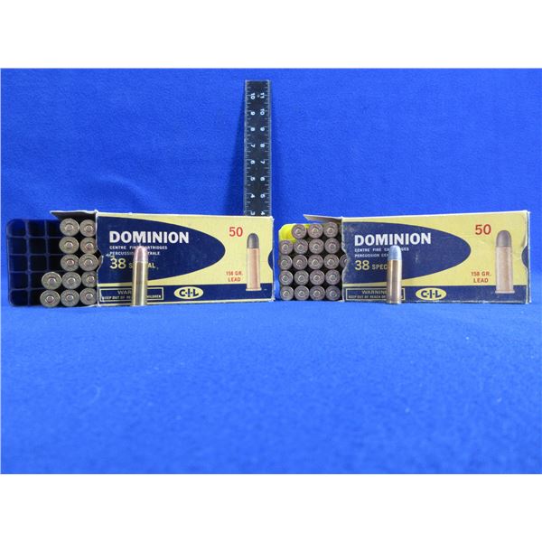 Collector Ammo - 38 Spl Lead & FMJ Dominion Cartridges