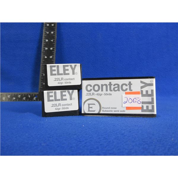 22 LR 42gr RN Subsonic Semi Auto Contact Eley Cartridges
