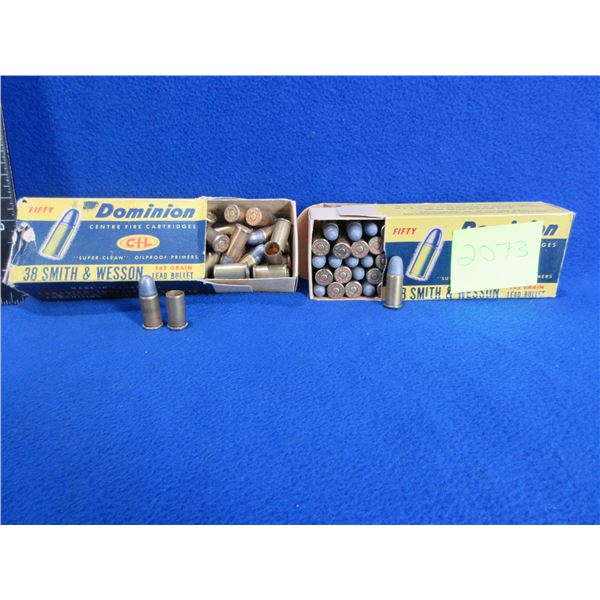 Collector Ammo - 38 S&W 145gr Lead Dominion Cartridges