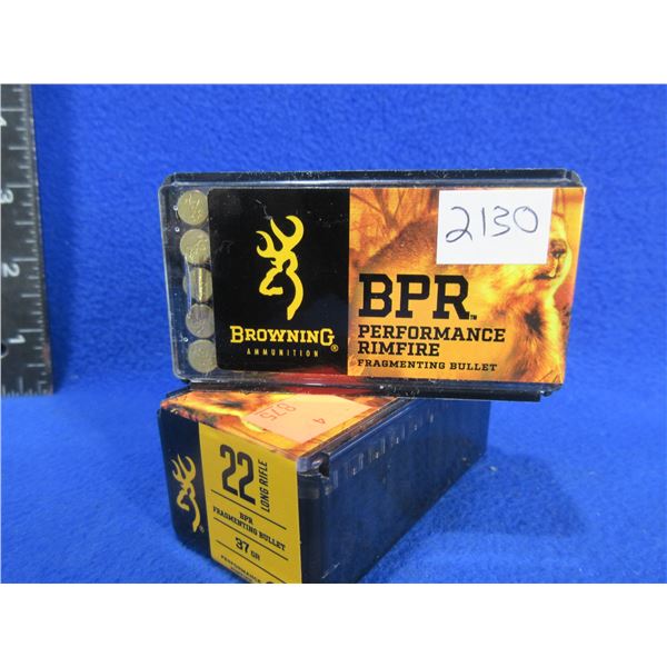 22LR 37gr BPR Fragmenting Bullet Browning Cartridges