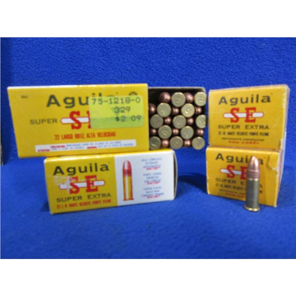 22 LR HV Solid Super Extra Aguila Cartridges