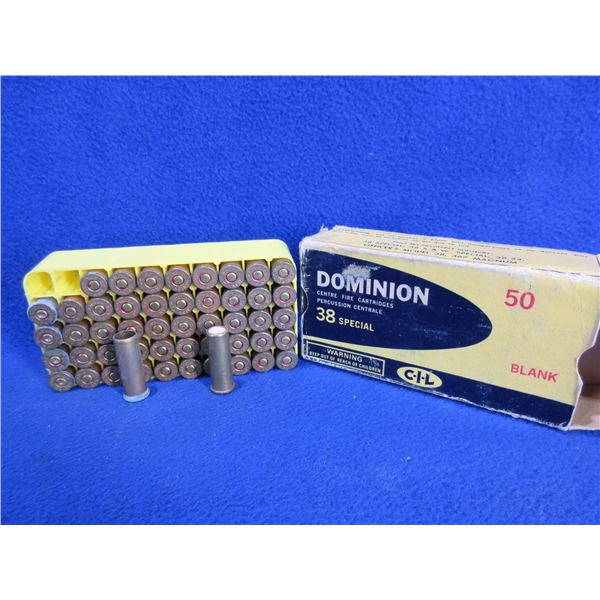 Collector Ammo - 38 Spl Blank CIL Dominion Cartridges