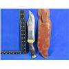 Image 2 : TMC Fixed Blade Knife with Leather Sheath - 7 1/2" Blade