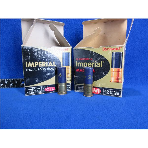 12 Ga. 2 3/4" 2 and 4 Shot Imperial Shotshells