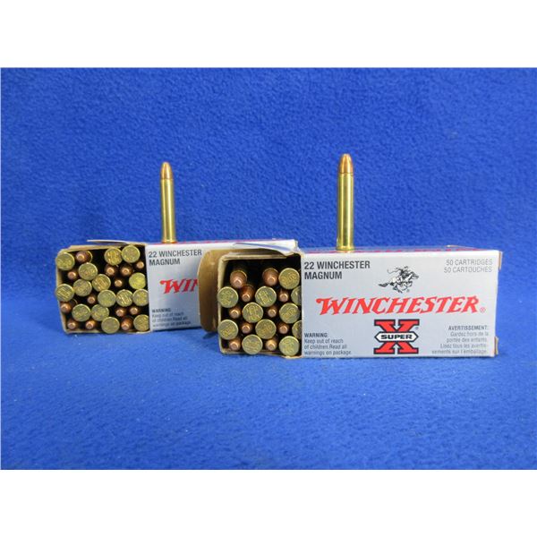 22 Win. Mag 40gr FMJ SuperX Winchester Cartridges
