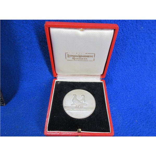 Pigeon Racing Medal - Silver Plated - Engraved 1959 FULDA SPFR. DABRUNZ