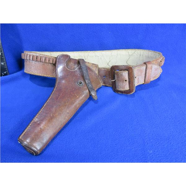 Leather Holster and Belt - Right Hand - 37" Total Length