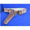 Image 1 : Leather Holster and Belt - Right Hand - 37" Total Length