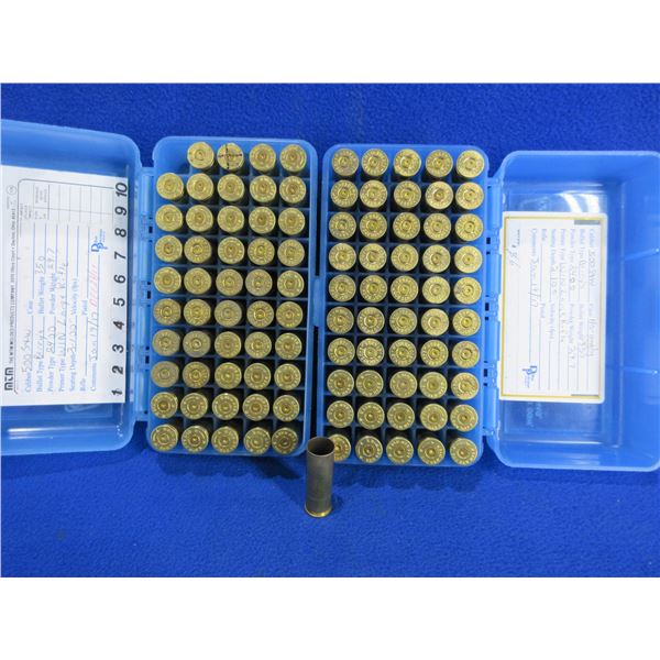 Brass Only - 500 S&W Mag Unprimed - 2 Boxes of 50