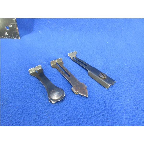 Lot of 3 Misc. Rear Sights - Ramps Missing