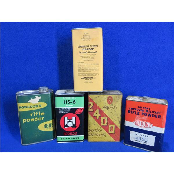 5 Empty Collector Powder Tins