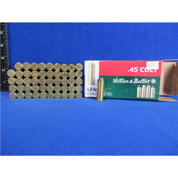 45 Colt 250gr LFN Sellier & Bellot Cartridges - Box of 50