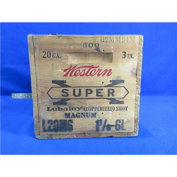 Wood Ammo Box - Western SuperX - 15 1/2" x 8" x 7 1/2"