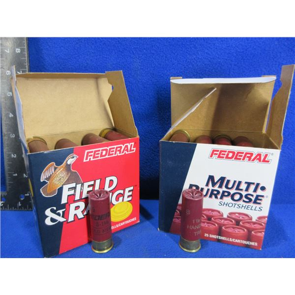 12 Ga. 2 3/4" Mixed Shotshells - 2 Boxes of 25