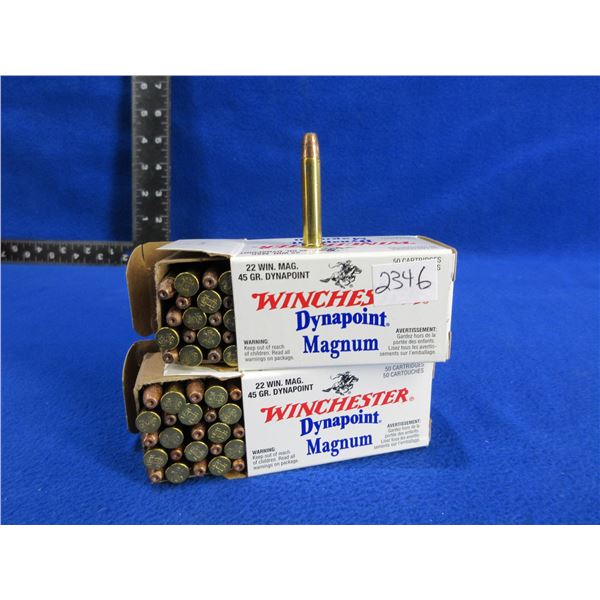 22 Win. Mag 45gr Dynapoint Winchester Cartridges