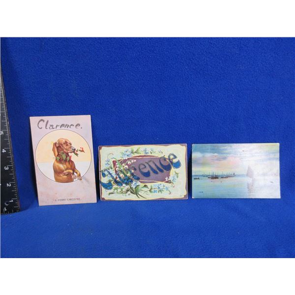 3 Postcards with Stamps from 1907, 1908, 1908