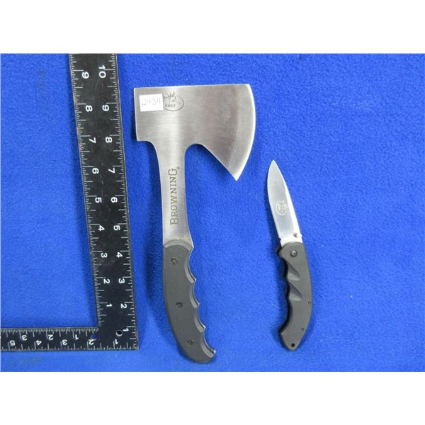 Browning Model 478 Hatchet and Folding Blade Knife