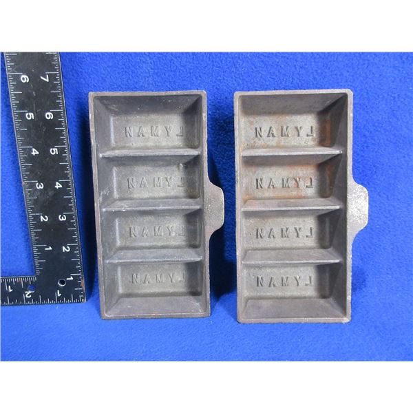 2 - Lyman 4 Cavity Lead Ingot Molds