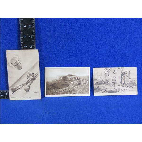 3 - WWI Postcards - 2 Bruce Bairnsfather, Canadian Official