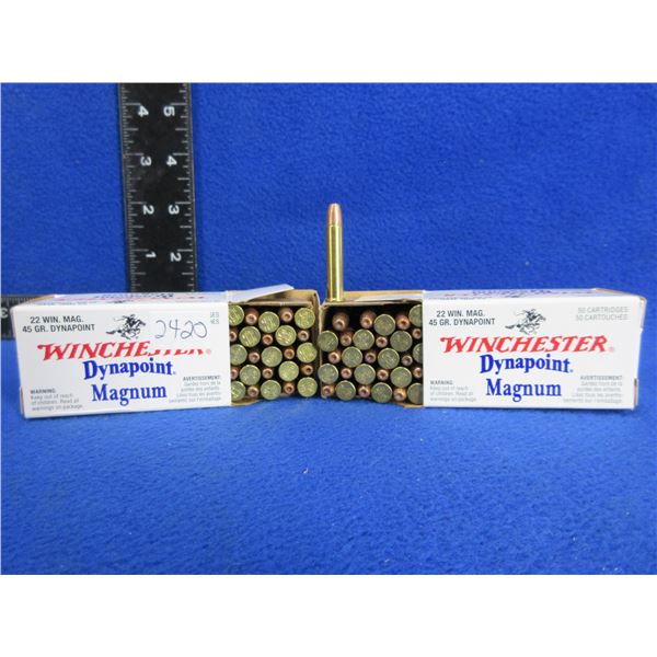 22 Win. Mag 45gr Dynapoint Winchester Cartridges