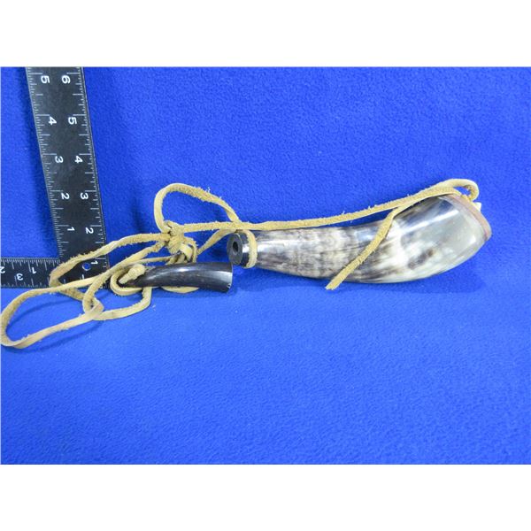 Powder Horn - Wood dowel missing for cap