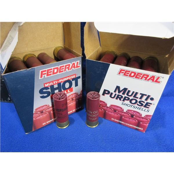 12 Ga. 2 3/4" Mixed Shotshells - 2 Boxes of 25