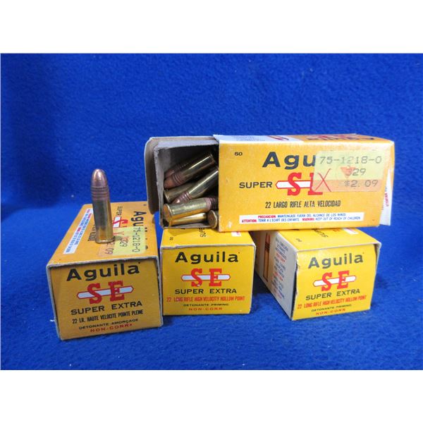 22 LR HV Solid Super Extra Aguila Cartridges