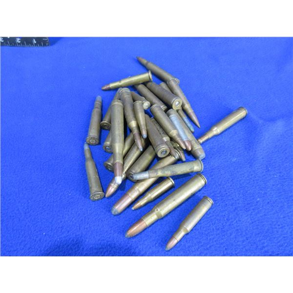 30 Assorted Cartridges - 24 Different Calibers