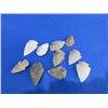 Image 1 : 10 Arrowheads - Approx. 1" to 1 1/2" Length