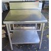 Image 1 : Metal Work Table w/ Undershelf & Raised Edges 32"x28"x34"H
