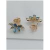 Image 2 : EXCEPTIONALY CUTE BLUE LONDON TOPAZ EARRINGS IN SOLID 10K YELLOW GOLD - Replacement Value $ 615.50