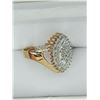 Image 2 : EXCEPTIONAL 0.5 ct. MARQUISE  CUT NATURAL DIAMOND IN GOLD PLATED 925 STERLING SILVER RING - SIZE 8.5