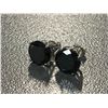 Image 1 : Huge 10.00 CT black diamond earrings (retail approx. $9,823)