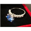 Image 2 : GRA CERTIFIED BLUE MOISSANITE VVS WEIGHING AN ESTIMATED 3.00 CARAT WITH 8 OVAL CUT MOISSANITES WEIGH