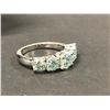 Image 1 : 5 PRONG SET MOISSANITES SET IN PLATED SILVER RING APPROX. TOTAL WEIGHT OF 4.15 CARATS APPRAISED VALU