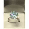 Image 1 : ONE MOISSANITE SET IN PLATED SILVER WEIGHING APPROXIMATELY 12.00 CARATS APPRAISED VALUE $5,975.00 #(