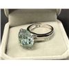 Image 2 : ONE MOISSANITE SET IN PLATED SILVER WEIGHING APPROXIMATELY 12.00 CARATS APPRAISED VALUE $5,975.00 #(